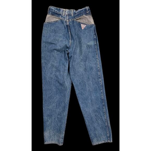 Vtg Guess Paris Jeans Georges Marciano Tapered High Rise Denim Size 24x29 Actual - Picture 2 of 14